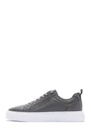 Men's Gray Leather Sneaker | Derimod