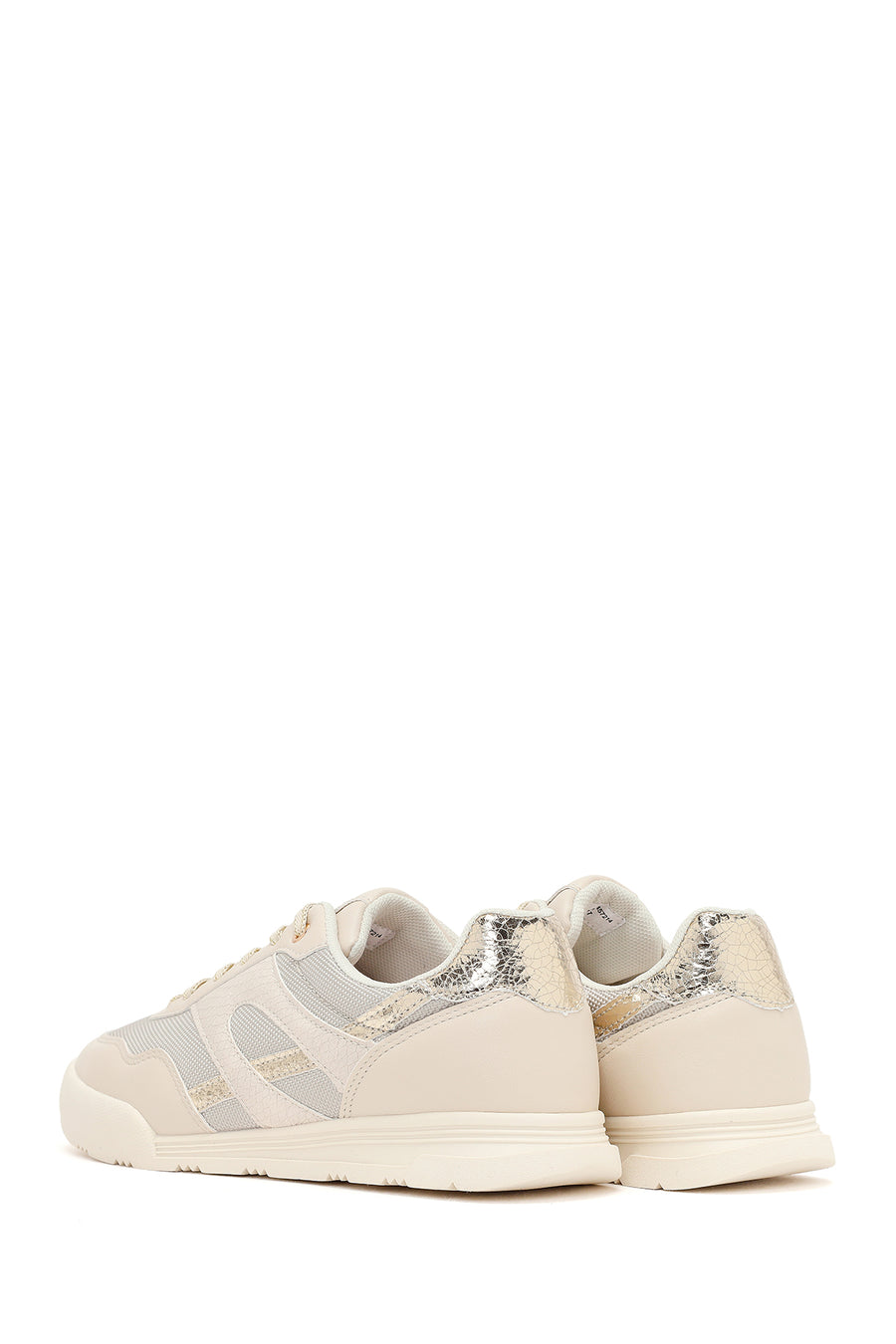 Kadın Bej Bağcıklı Sneaker