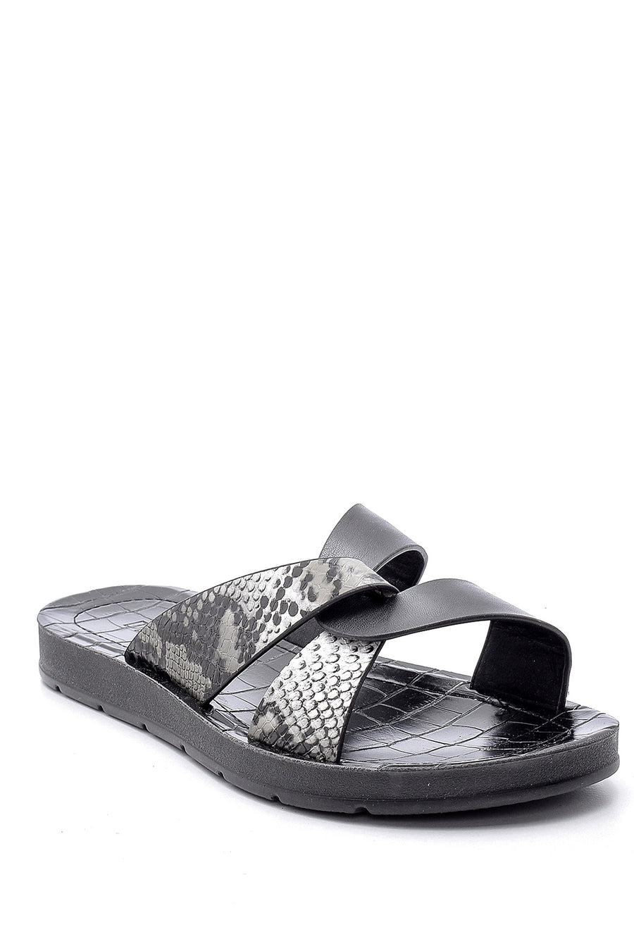 Women's Snakeskin Patterned Slippers