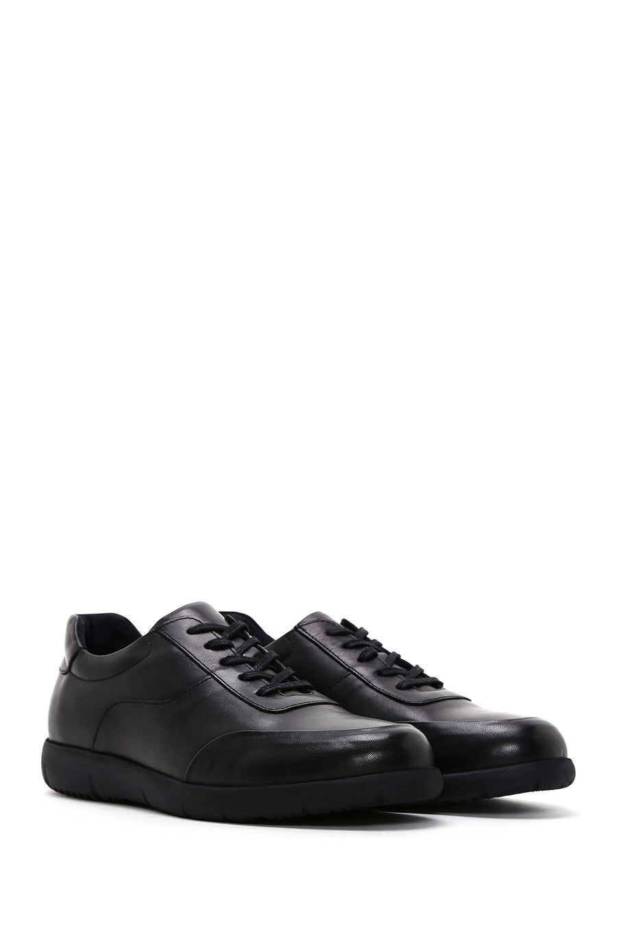 Men's Black Leather Sneaker