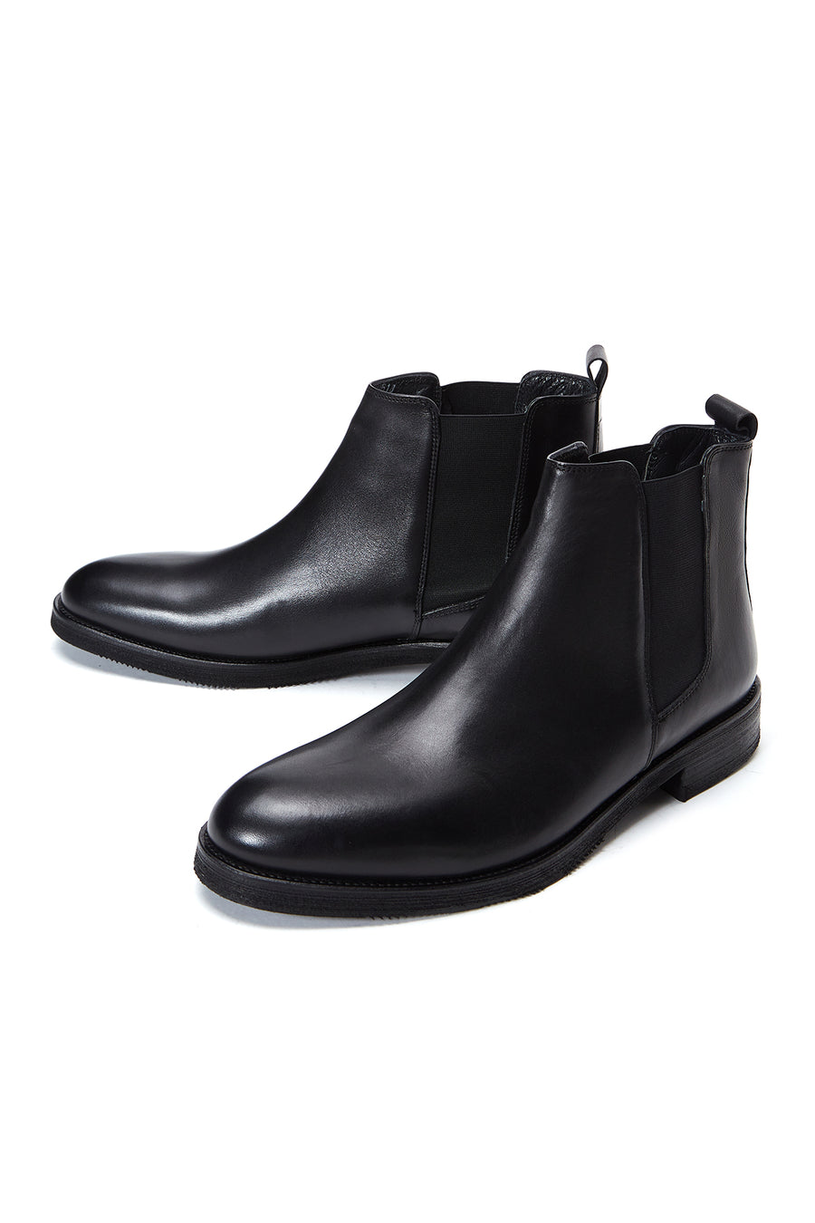 Men's Black Leather Chelsea Boots