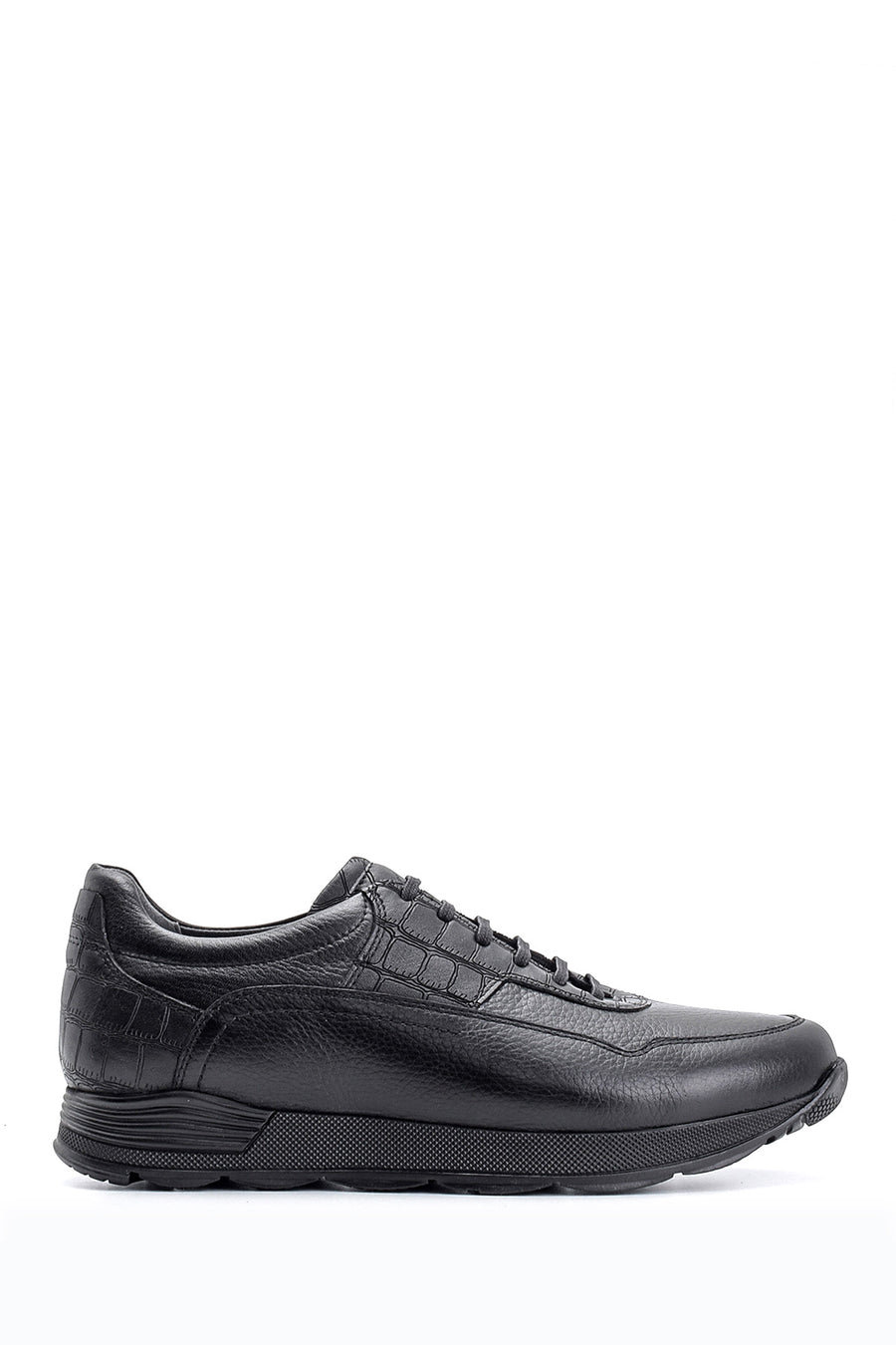 Men's Crocodile Detailed Leather Sneaker 19WFD3181FT | Derimod