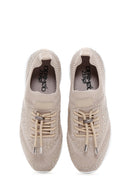 Women's Beige Stone Thick Soled Sneaker | Derimod