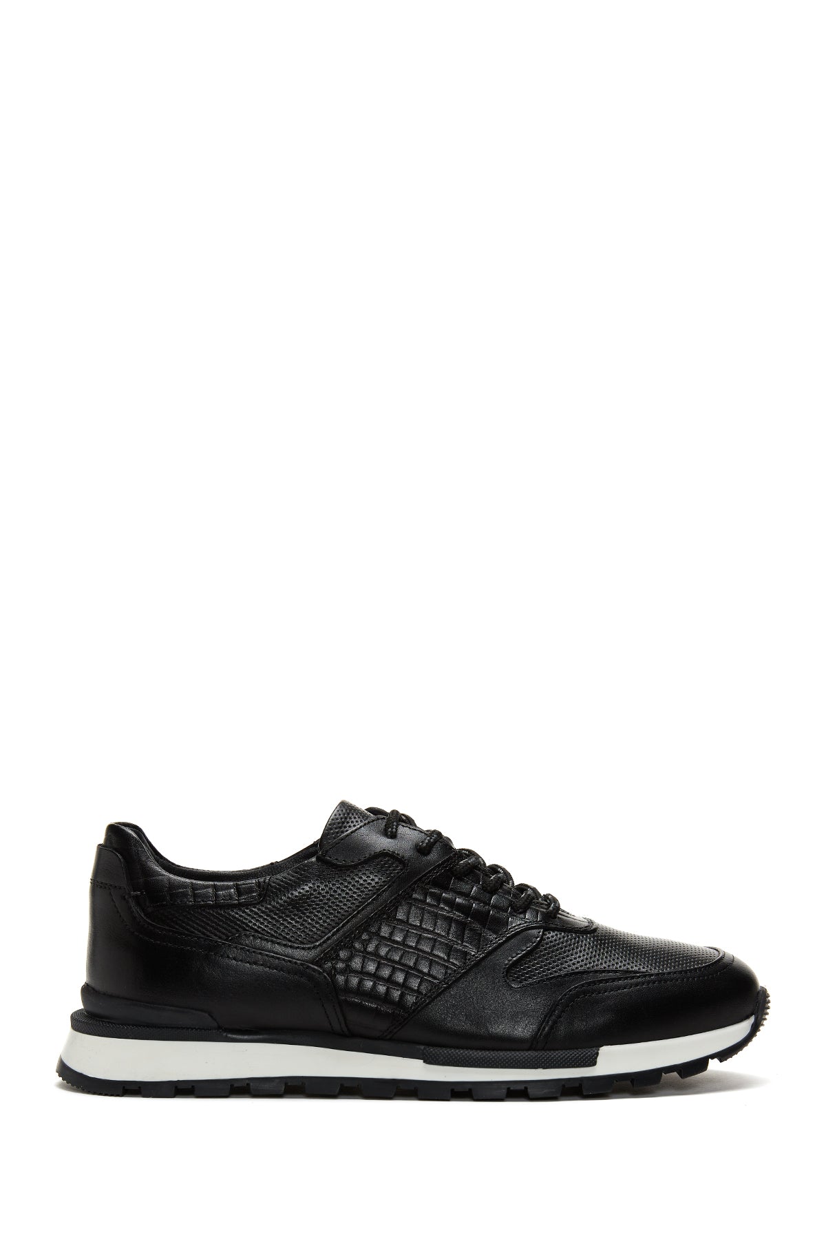 Erkek Siyah Deri Baskılı Sneaker 22SFD610314 | Derimod