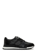 Erkek Siyah Deri Baskılı Sneaker | Derimod