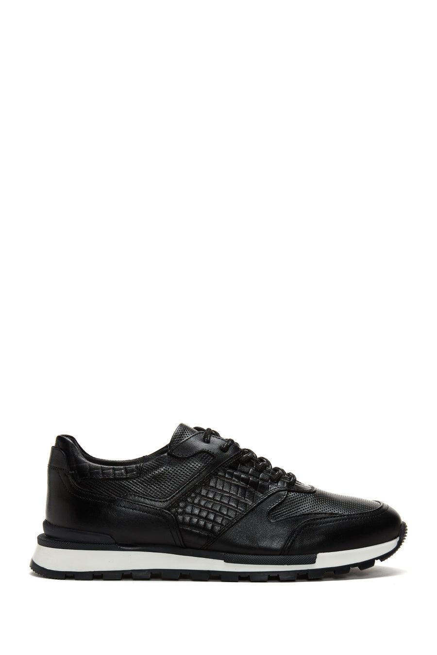 Erkek Siyah Deri Baskılı Sneaker 22SFD610314 | Derimod