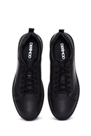 Men's Leather Black Casual Sneaker | Derimod