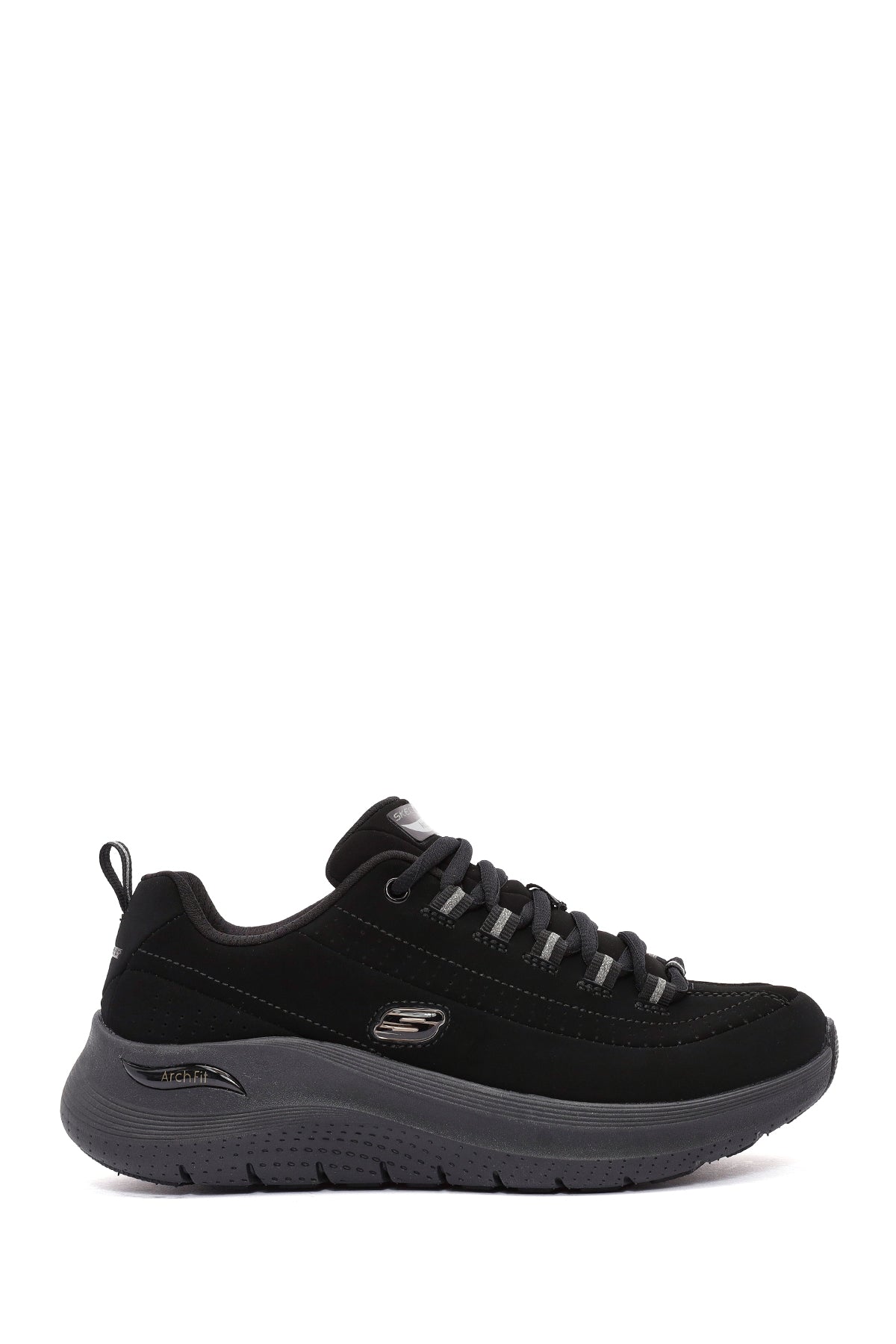 Skechers Kadın Siyah Arch Fit Bağcıklı Kalın Tabanlı Sneaker 150062TK BBK | Derimod