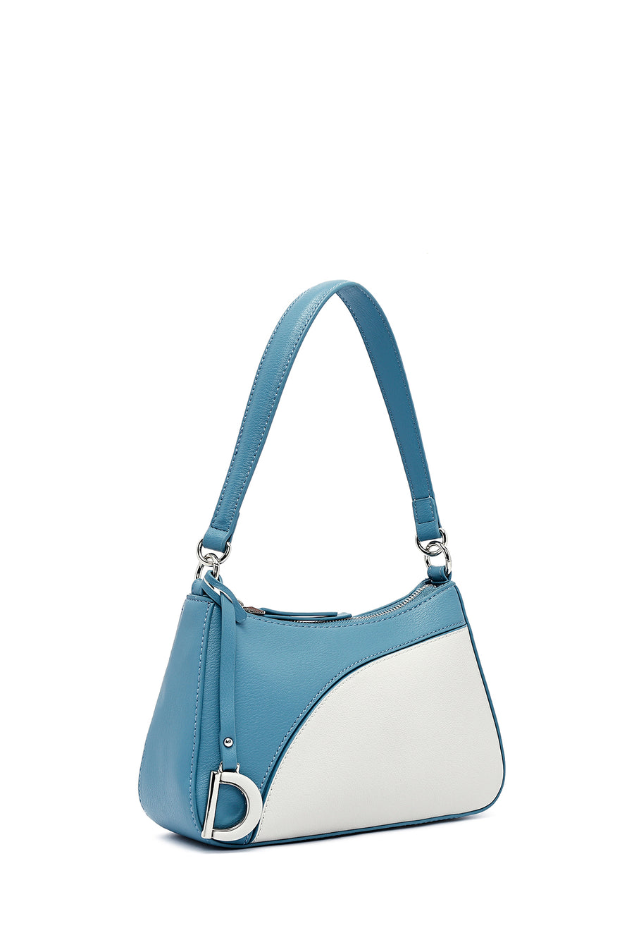 Woman Beige Long Strap Shoulder Bag