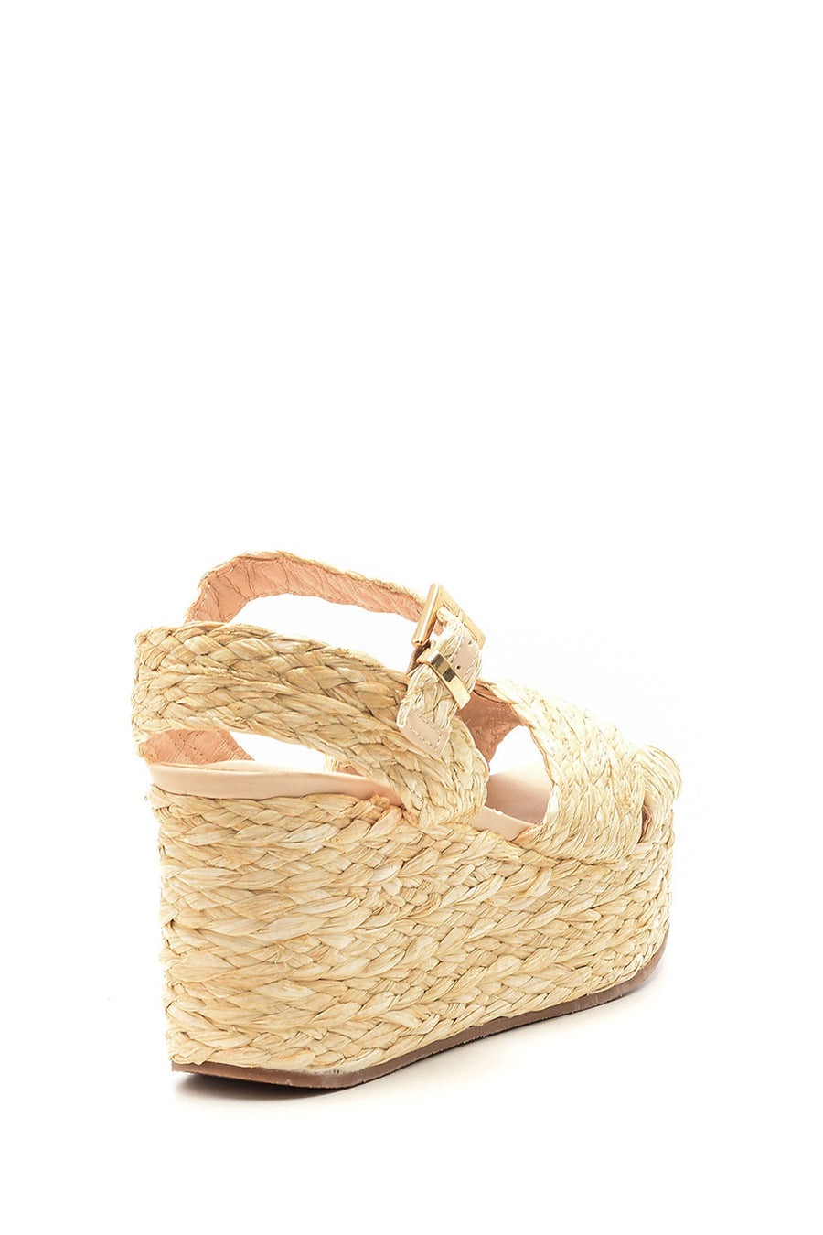 Women's Wedge Heeled Straw Sandals