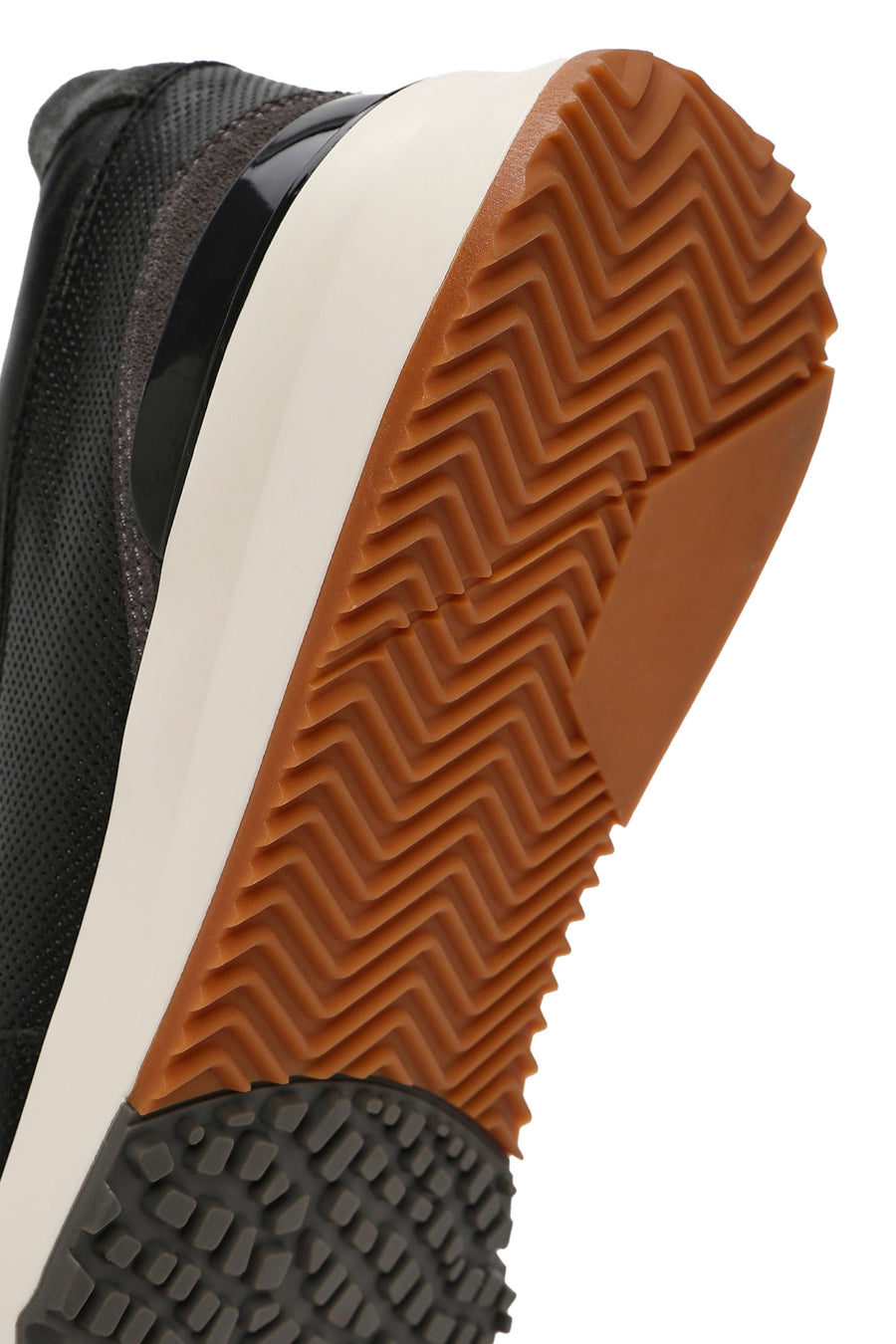 Erkek Siyah Bağcıklı Deri Casual Sneaker