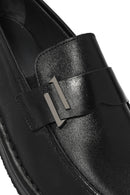 Men's Black Leather Casual Loafer | Derimod