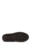 Male Brown Thick-Soled Nubuck Leather Chelsea Boots | Derimod