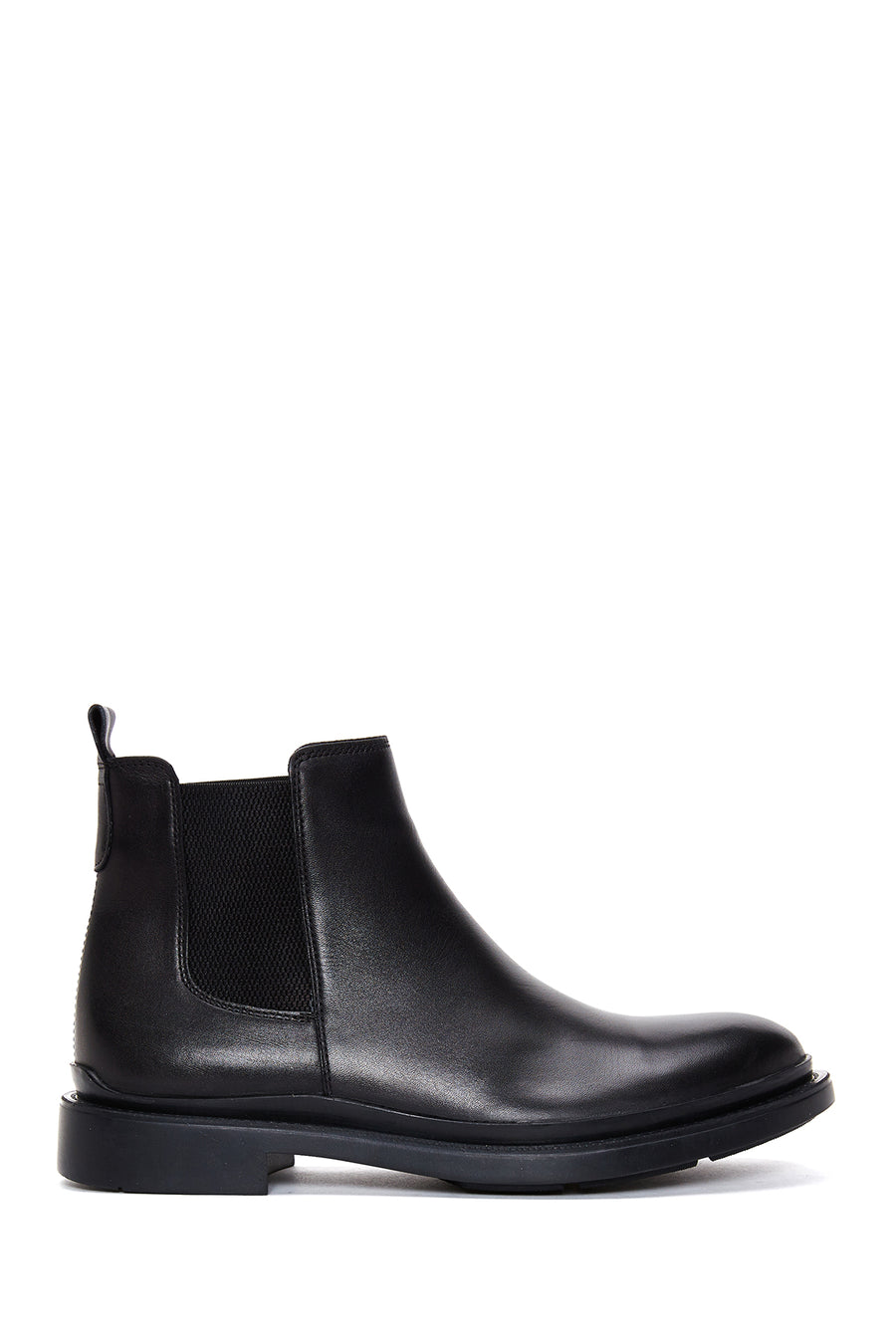 Male Black Leather Chelsea Boots WM710001DV | Derimod