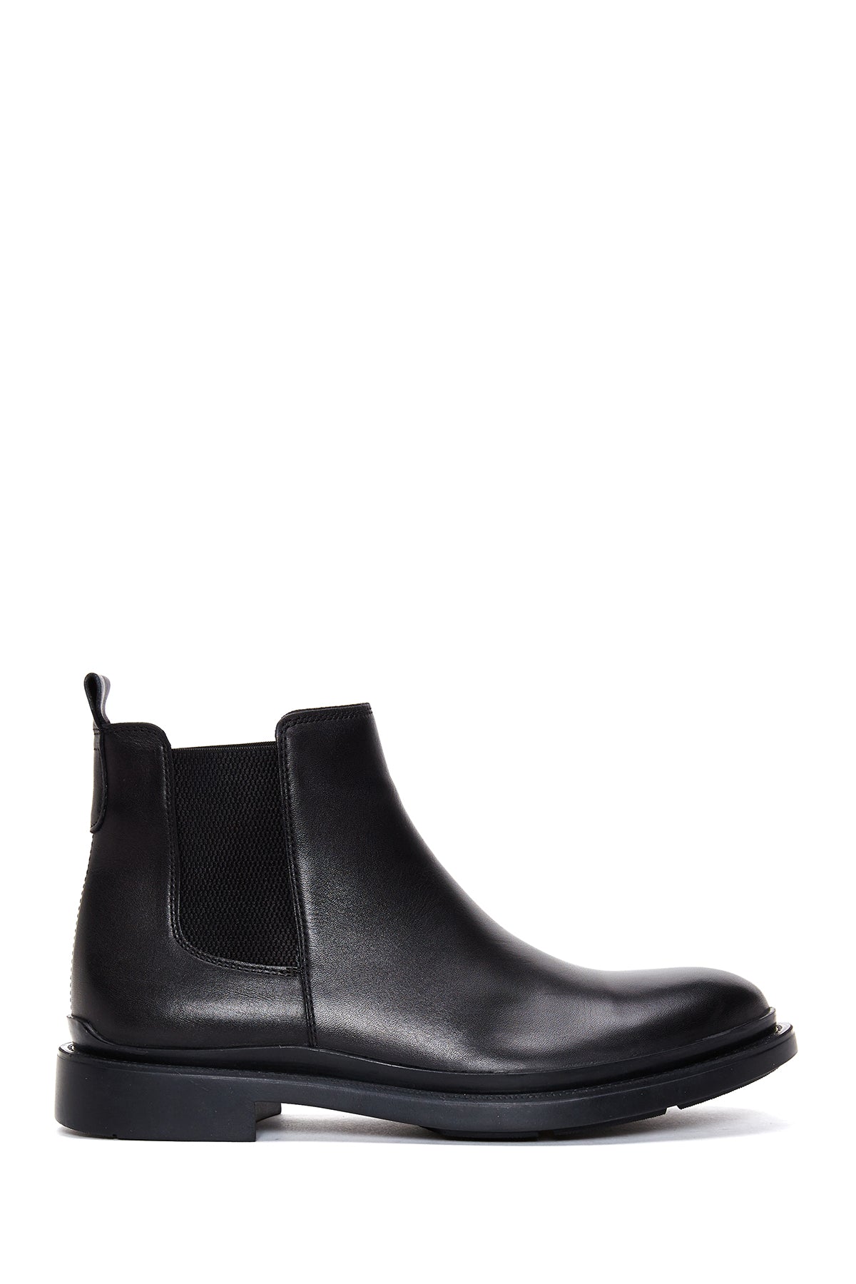 Men's Black Leather Casual Chelsea Boots 23WFD660118 | Derimod