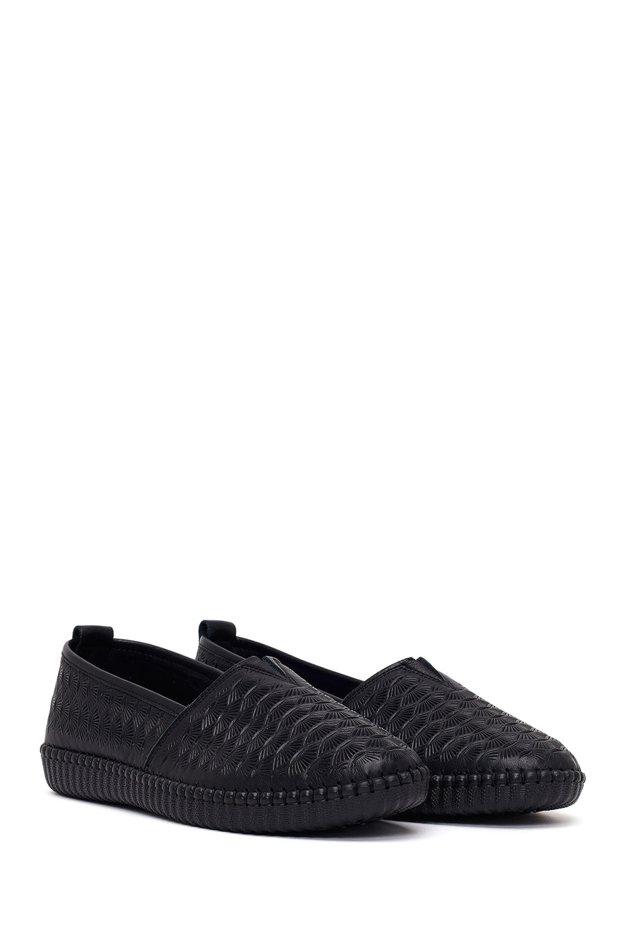 Kadın Siyah Deri Konfor Loafer