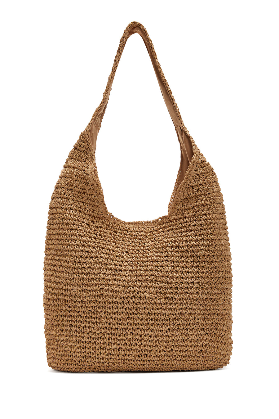 Women's Beige Straw Shoulder Bag