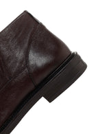 Men's Brown Leather Zippered Casual Boots | Derimod