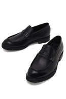 Male Black Leather Casual Loafer | Derimod