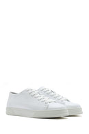 Erkek Beyaz Bağcıklı Deri Sneaker | Derimod