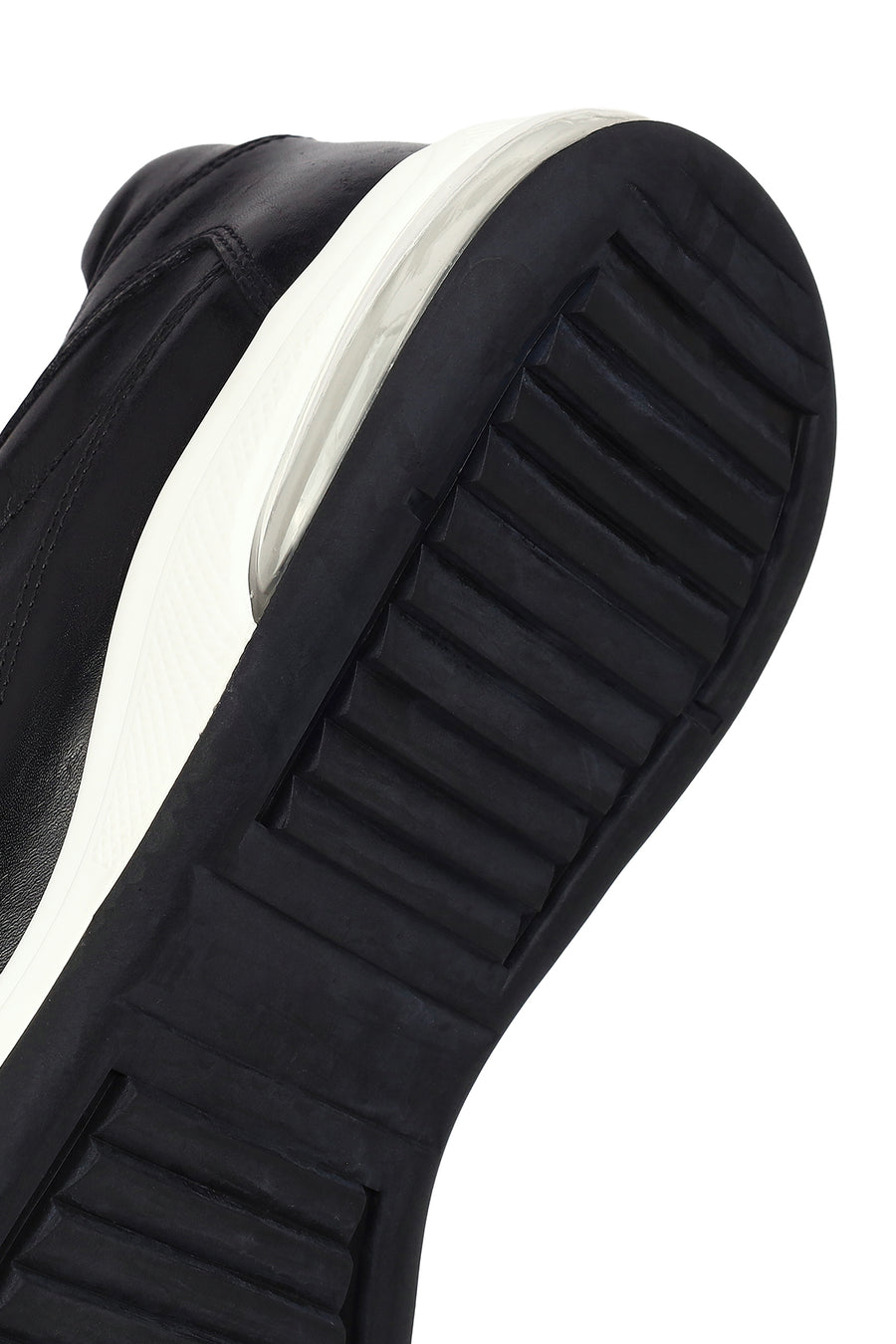 Male Black Lace-up Leather Casual Sneaker
