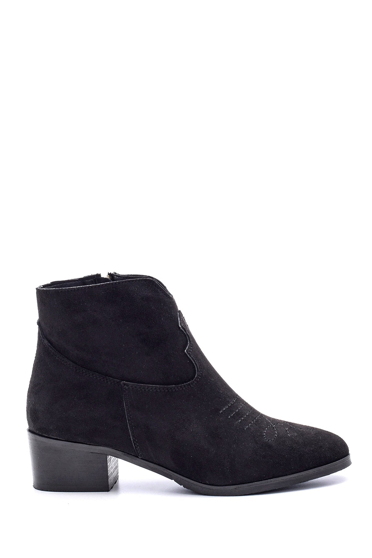 Women's Suede Heeled Boots 19WFE154610 | Derimod