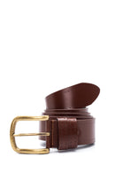 Men's Brown Leather Belt | Derimod