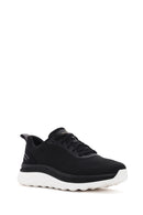 Geox Men's Black Spherica Active X Lace-Up Fabric Sneaker | Derimod