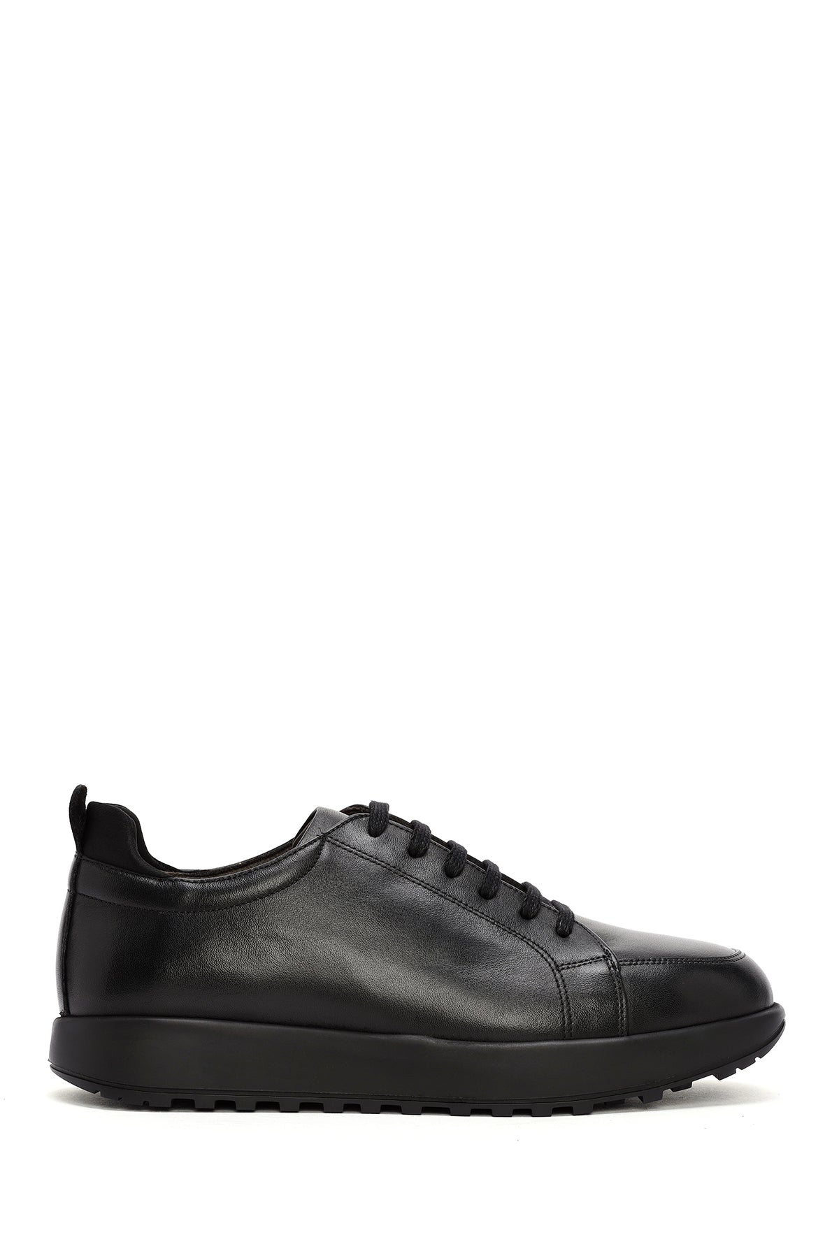 Men's Black Lace-Up Leather Sneakers 24WFD671018 | Derimod