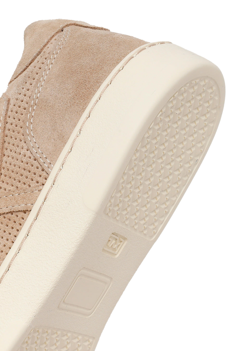 Woman Beige Lace-Up Suede Leather Sneaker