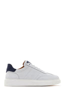 Men's White Lace-up Leather Sneaker | Derimod