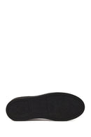 Male Black Lace-Up Thick-Soled Leather Sneaker | Derimod