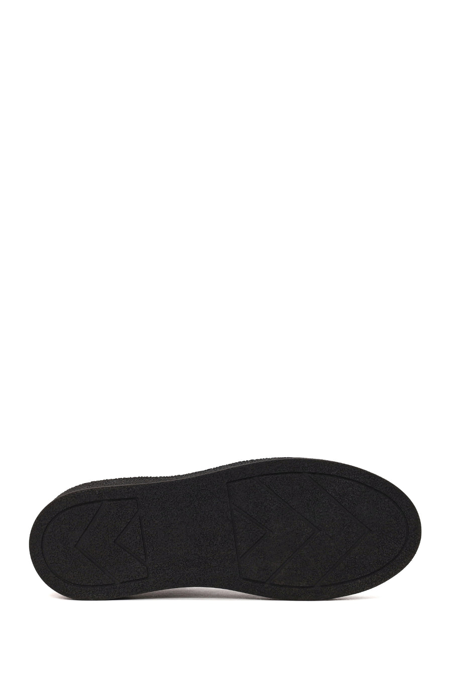 Male Black Lace-Up Thick-Soled Leather Sneaker