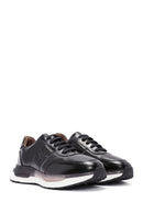 Men's Black Lace-up Leather Sneaker | Derimod