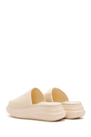 Women's Beige Fabric Slippers | Derimod