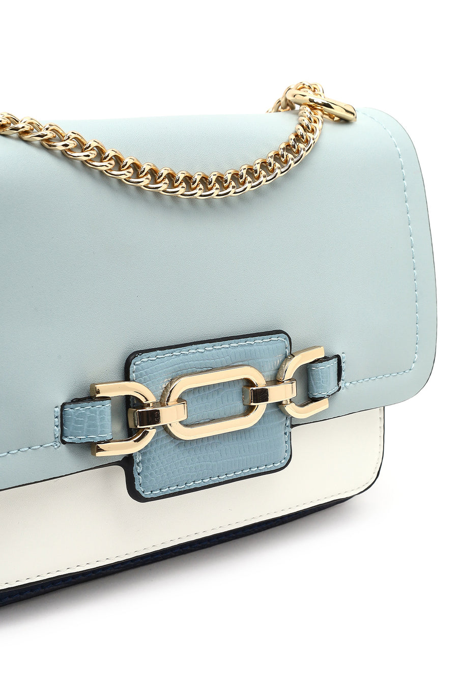 Women's Navy Blue Long Chain Strap Classic Shoulder Bag