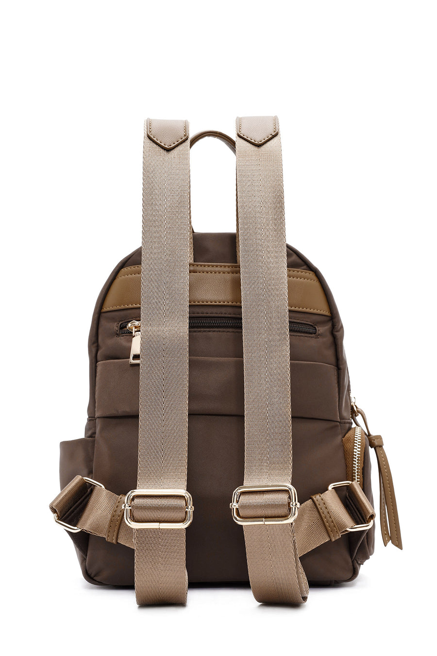 Women's Brown Fabric Backpack