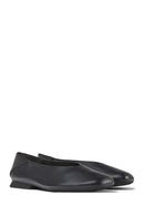 Camper Women's Black Casi Myra Leather Ballerinas | Derimod