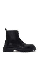 Men's Black Zippered Casual Leather Boots | Derimod