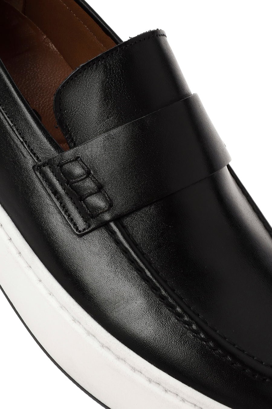Men's Black Leather Casual Loafer