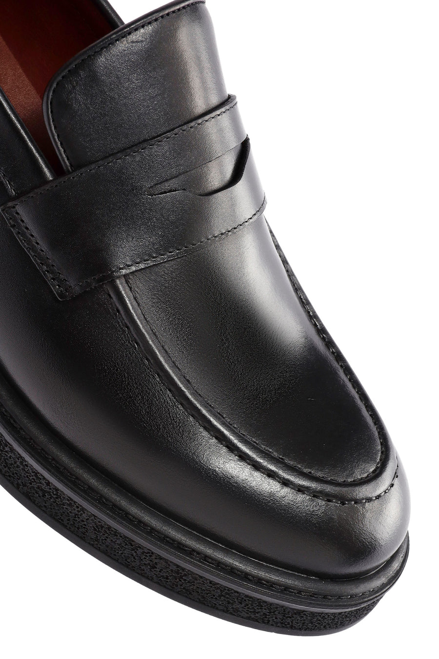 Men's Black Leather Casual Loafer