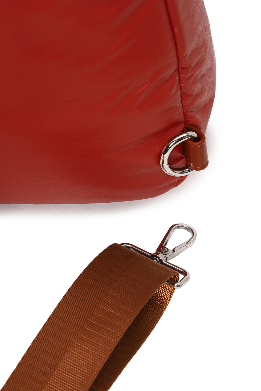 Woman Orange Long-Strap Backpack