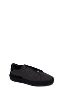 Male Black Lace-Up Thick-Soled Suede Espadrilles | Derimod