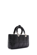 Women's Black Long Strap Quilted Mini Handbag | Derimod