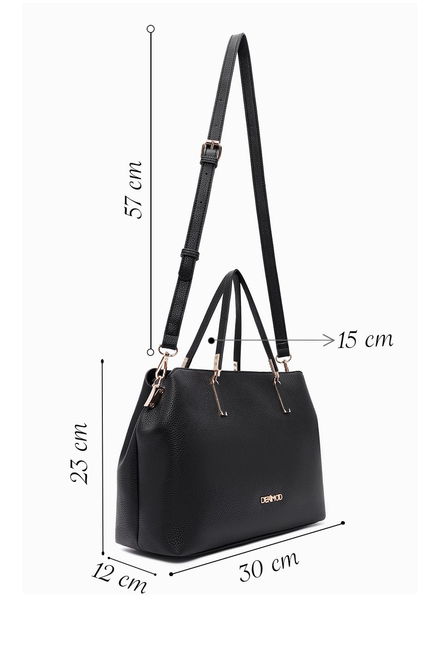 Women's Black Long Strap Shoulder Bag