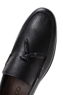 Men's Black Tasseled Leather Casual Loafer | Derimod