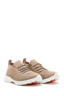 Kadın Bej Desenli Kumaş Sneaker | Derimod