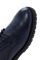 Men's Navy Blue Leather Casual Shoes | Derimod