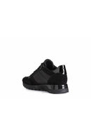 Geox Women's Black Tabelya Thick Soled Leather Sneaker | Derimod