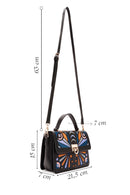 Women's Black Long Strap Printed Shoulder Bag | Derimod